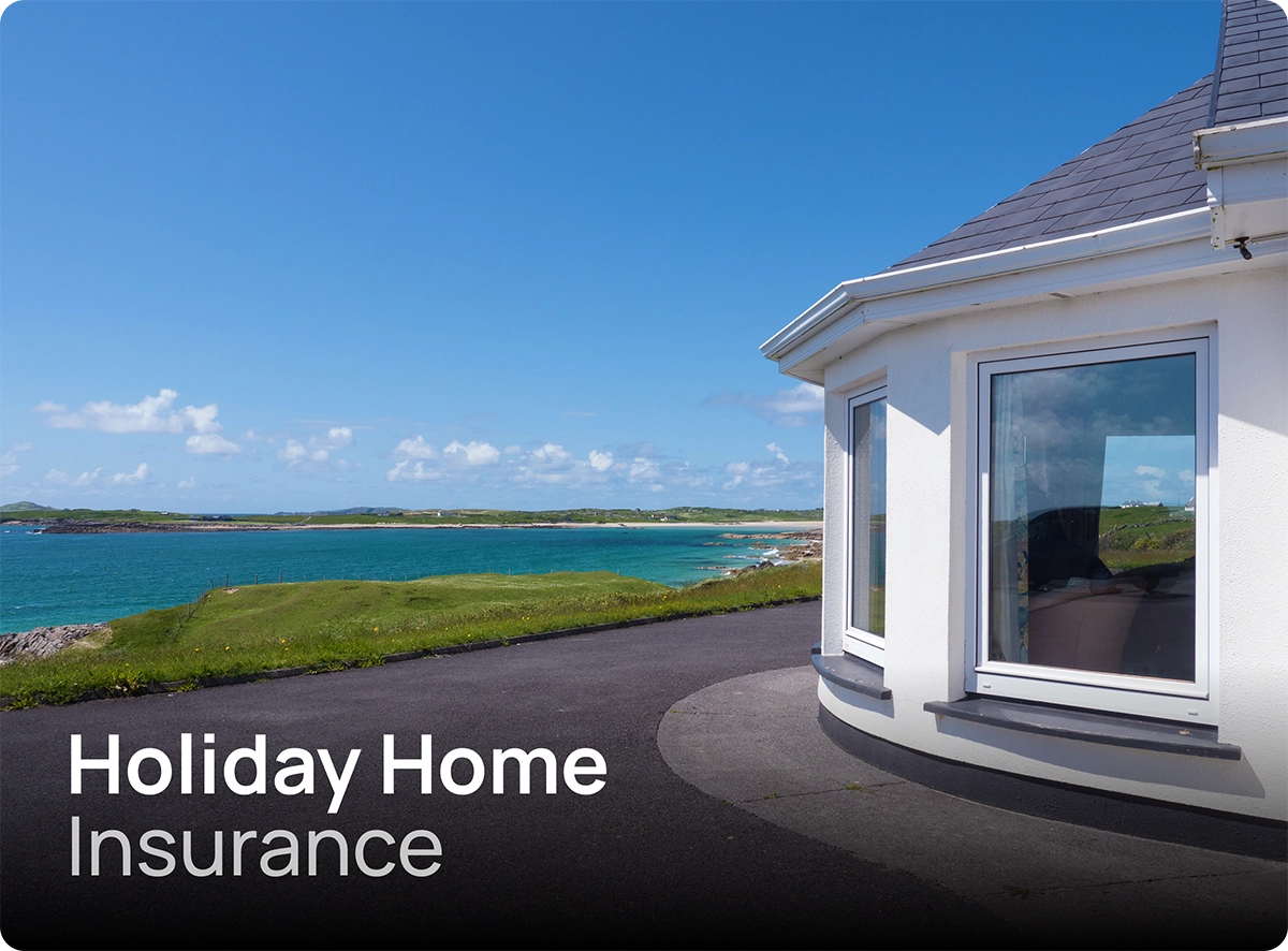 Conservatory of an Irish house in Conamara with stunning sea views on a clear day, typical of properties which may require holiday home insurance.