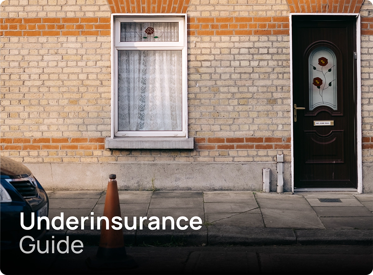 A facade of brick houses in Dublin at risk of underinsurance.