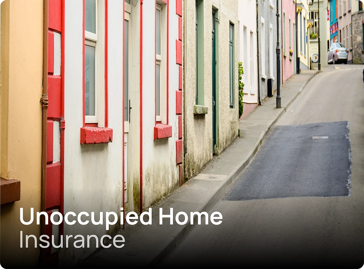 Terraced homes in an Irish village which may require unoccupied home insurance if left vacant.